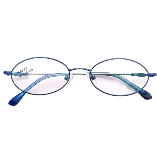 blue oval glasses frames for women