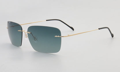 Theodore｜Rectangle Rimless Sunglasses Polarized UV400