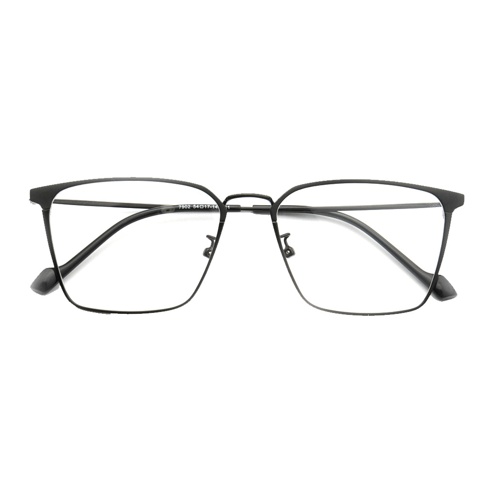 West | Modern Metal Full Rim Unisex Glasses | Thin Metal Frame w/ Business Design