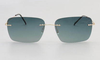 Theodore｜Rectangle Rimless Sunglasses Polarized UV400