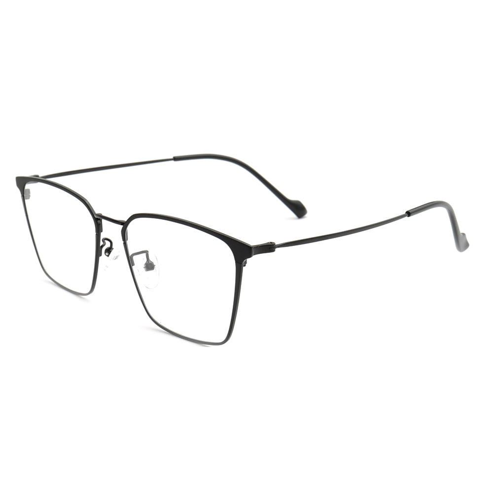 West | Modern Metal Full Rim Unisex Glasses | Thin Metal Frame w/ Business Design