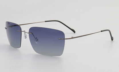 Theodore｜Rectangle Rimless Sunglasses Polarized UV400