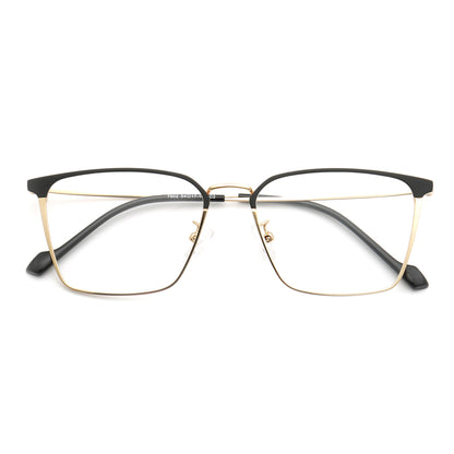 West | Modern Metal Full Rim Unisex Glasses | Thin Metal Frame w/ Business Design