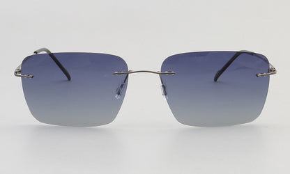 Theodore｜Rectangle Rimless Sunglasses Polarized UV400