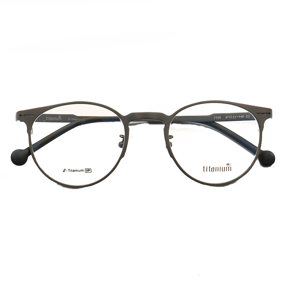 gunmetal titanium eyeglasses frames