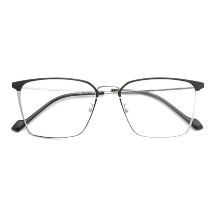 West | Modern Metal Full Rim Unisex Glasses | Thin Metal Frame w/ Business Design