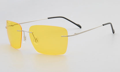 Theodore｜Rectangle Rimless Sunglasses Polarized UV400