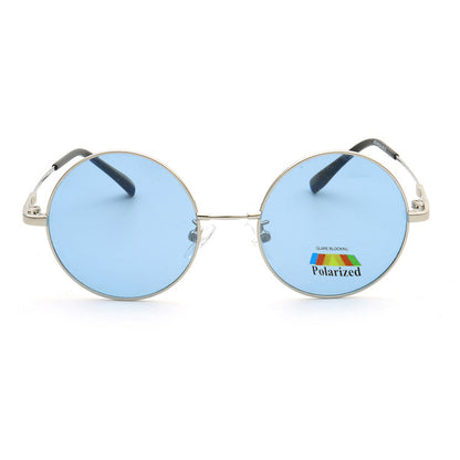 round sunglasses polarized blue uv400