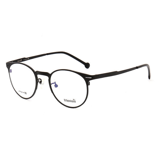 Black Round titanium glass frames