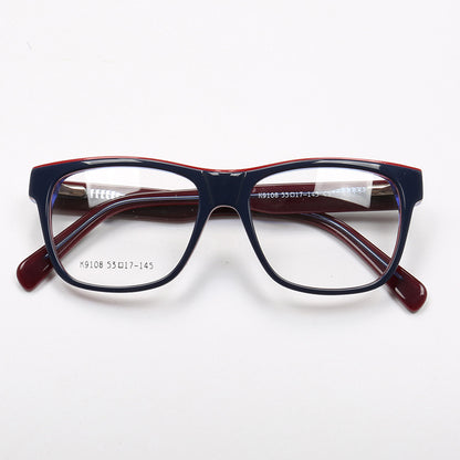 Mens Square Red Eyeglasses Frames 