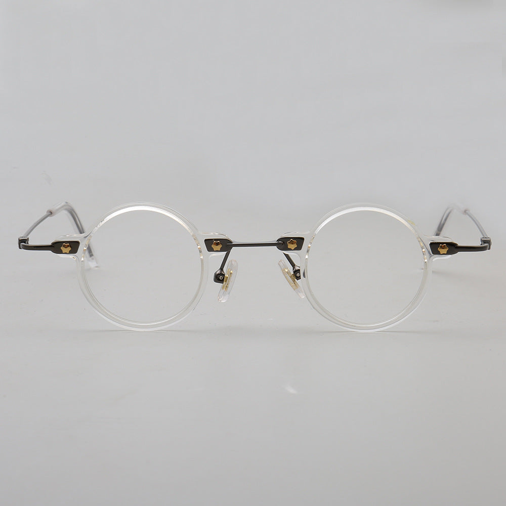 Jet Retro Small Round Men Eyeglasses Trendy Hipster Women