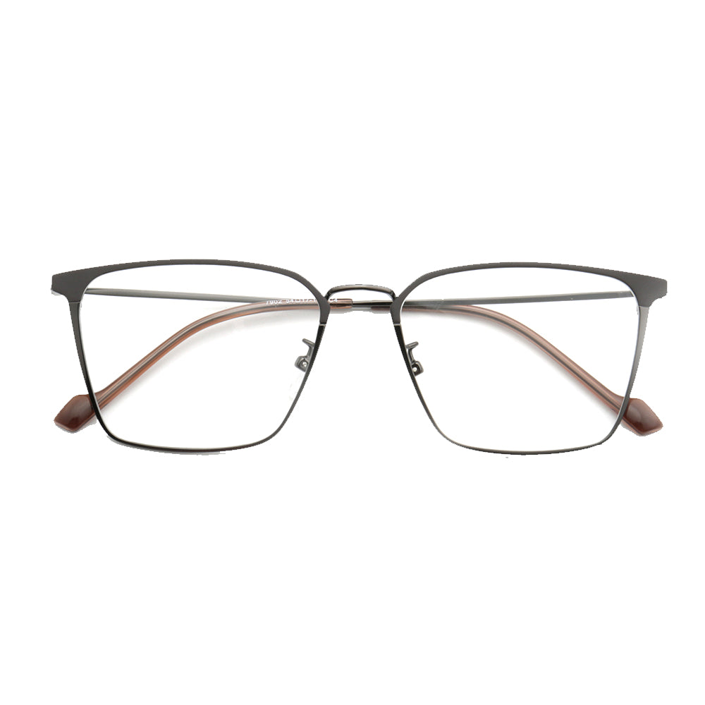West | Modern Metal Full Rim Unisex Glasses | Thin Metal Frame w/ Business Design