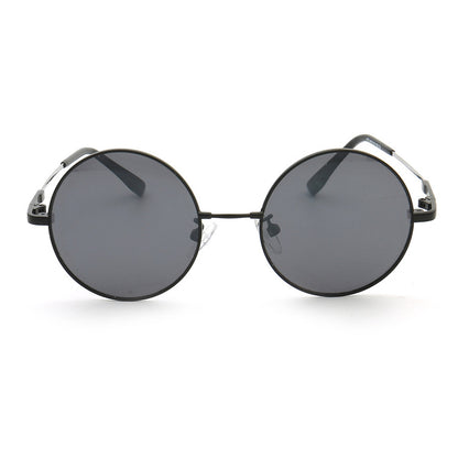 black polarized sunglasses round