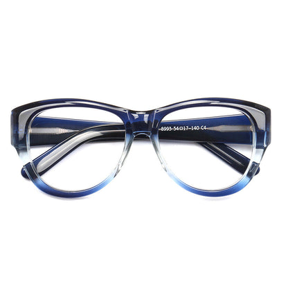 Teri | Round Gradient Glasses For Women | Colorful Full Rim Acetate Glasses