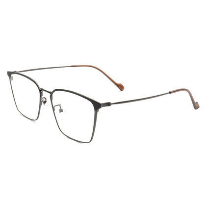 West | Modern Metal Full Rim Unisex Glasses | Thin Metal Frame w/ Business Design