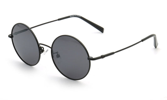 mens black round sunglasses uv400 polarized retro