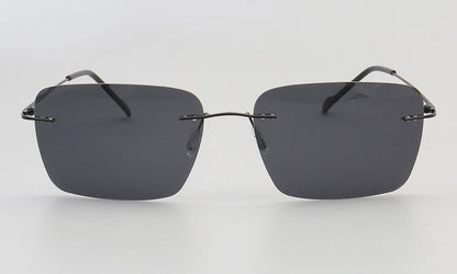 Theodore｜Rectangle Rimless Sunglasses Polarized UV400