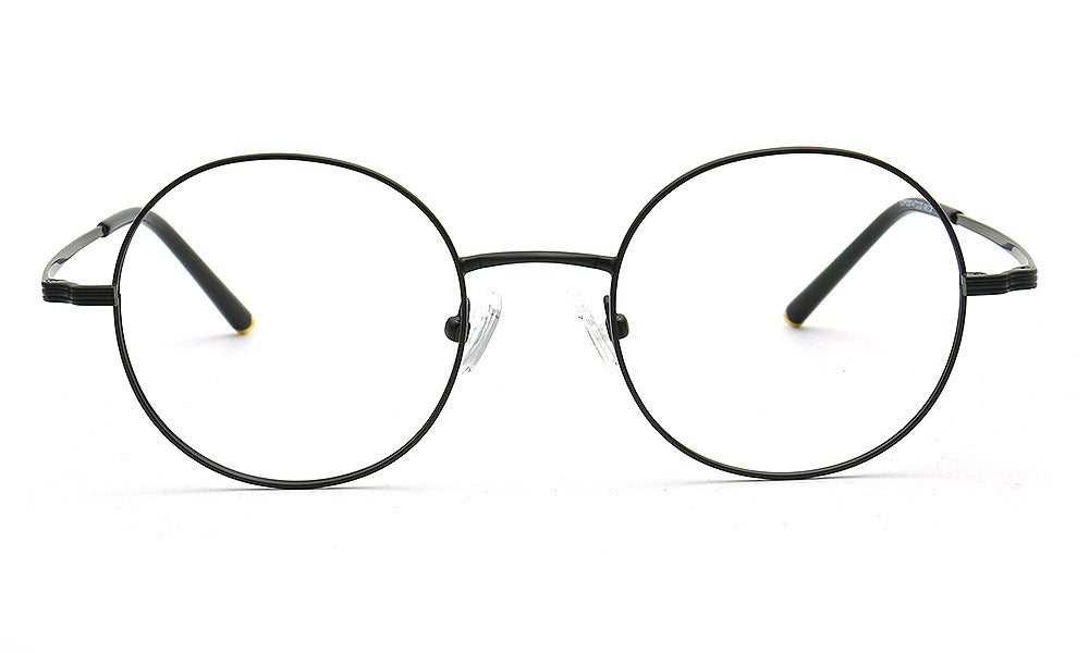 black fashionable glasses frames round