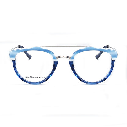 Blue Round Eyewear Frame