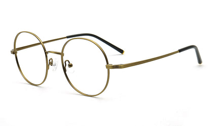metal eyeglass frames round for men