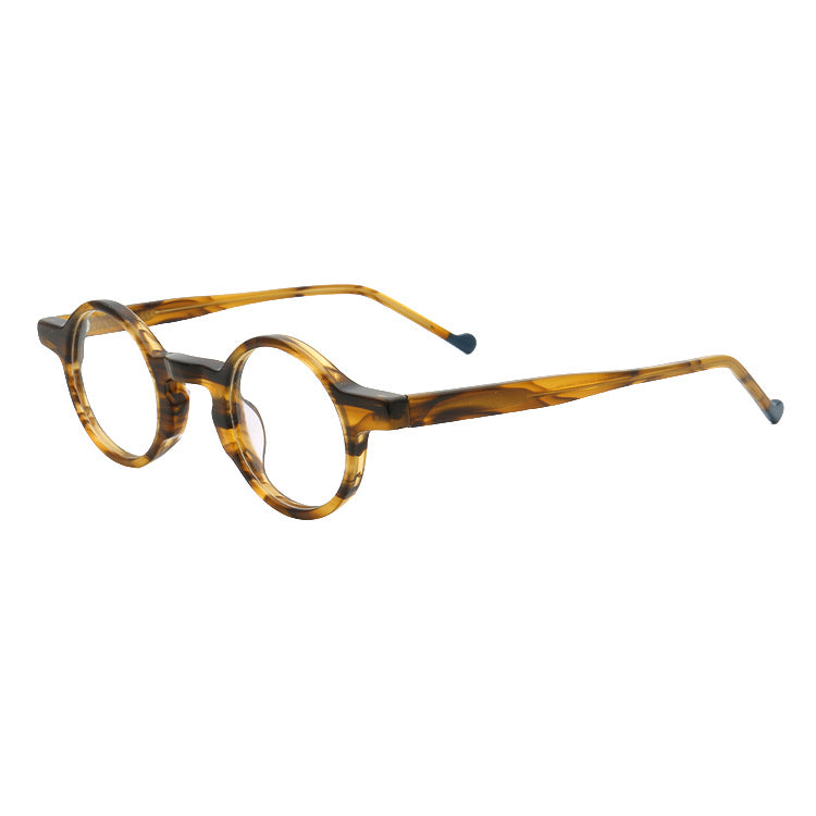 Side view of vintage round multicolored eyeglasses