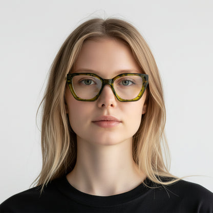 Hilary | Montures de lunettes œil de chat vintage florales pour femmes