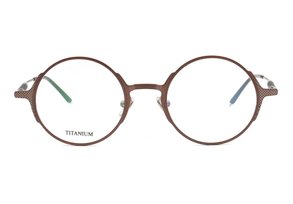 Leon | Retro Round Titanium Glasses Frames