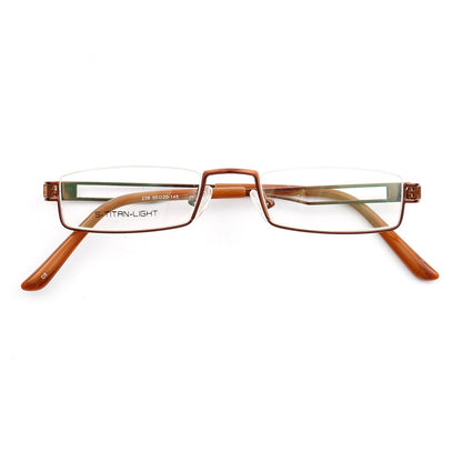 Kelcey | Rectangle Half Rim Metal Glasses Frames