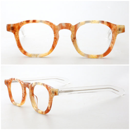 Newport | Classic Patterned Acetate Eyeglasses | Colorful Unisex Round Full Rim Frames