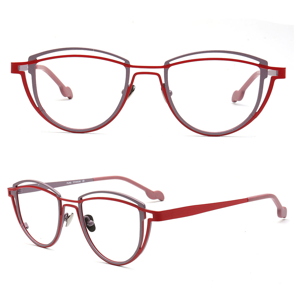 Judy | Stylish Geometric Titanium Glasses Frames