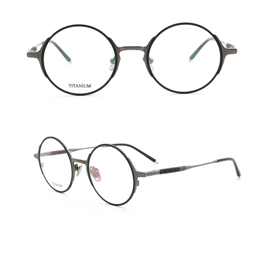 Leon | Retro Round Titanium Glasses Frames