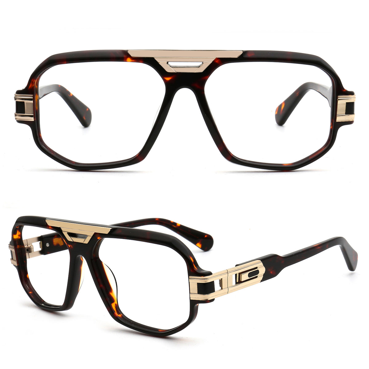 Vincent | 80s Men's Oversized Square Aviator Eyeglasses