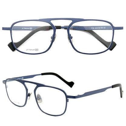 Nash | Monturas cuadradas de titanio para gafas de los años 80 para hombre