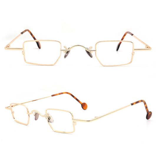 geometric gold retro eyewear