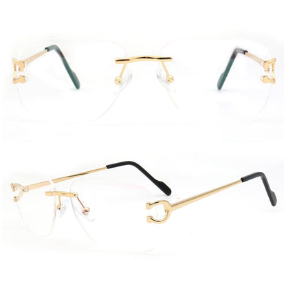 Ralph | Square Rimless Prescription Glasses Frames