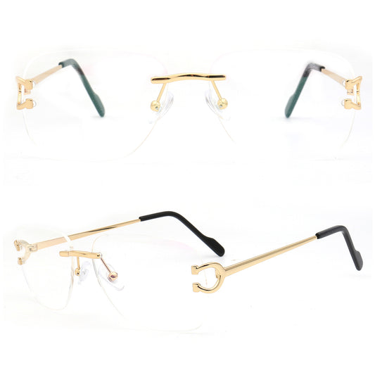Ralph | Square Rimless Prescription Glasses Frames