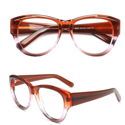 Teri | Round Gradient Glasses For Women | Colorful Full Rim Acetate Glasses