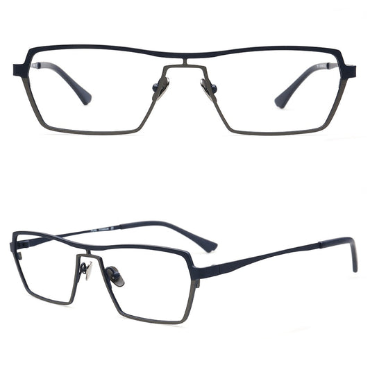 Navy Shield titanium glasses frames