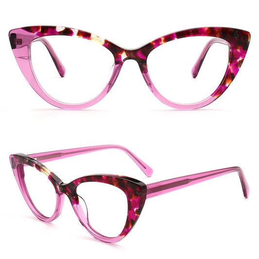 pink cat eye eyeglasses frames for women