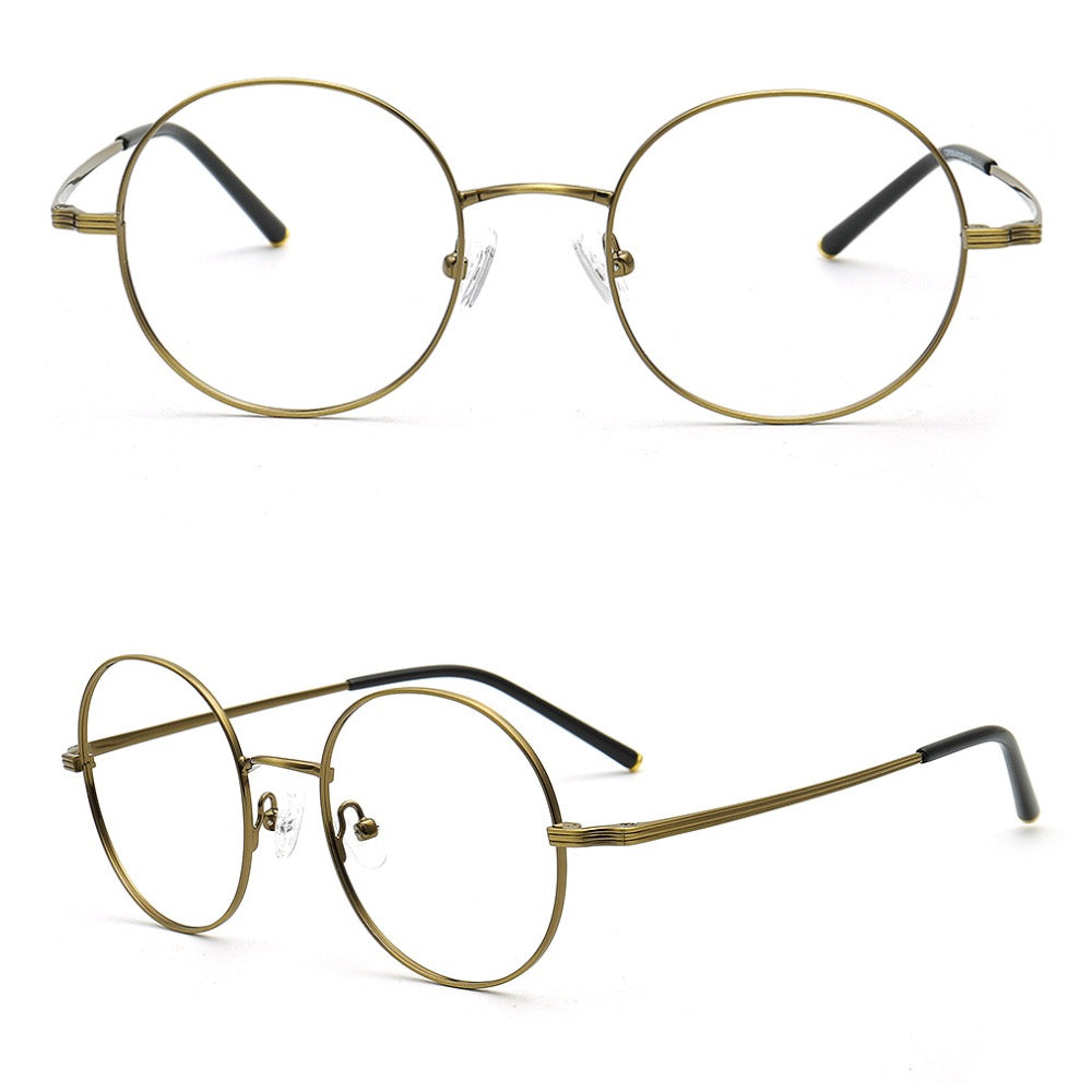  round nerd eyeglasses frames metal