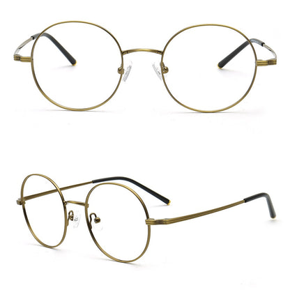  round nerd eyeglasses frames metal