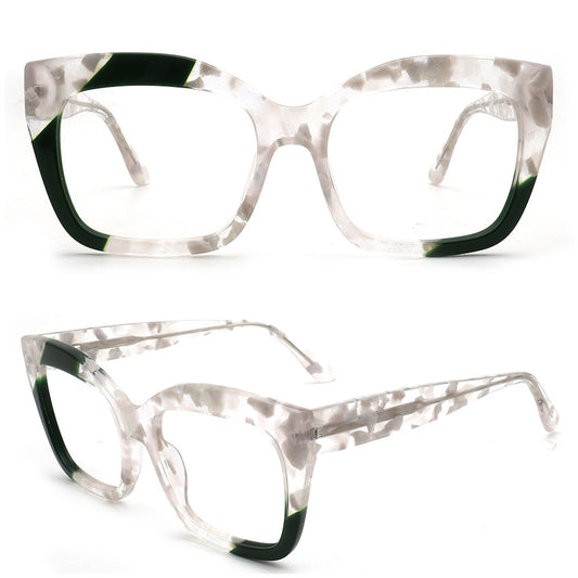 marble square eyeglasses frames for women