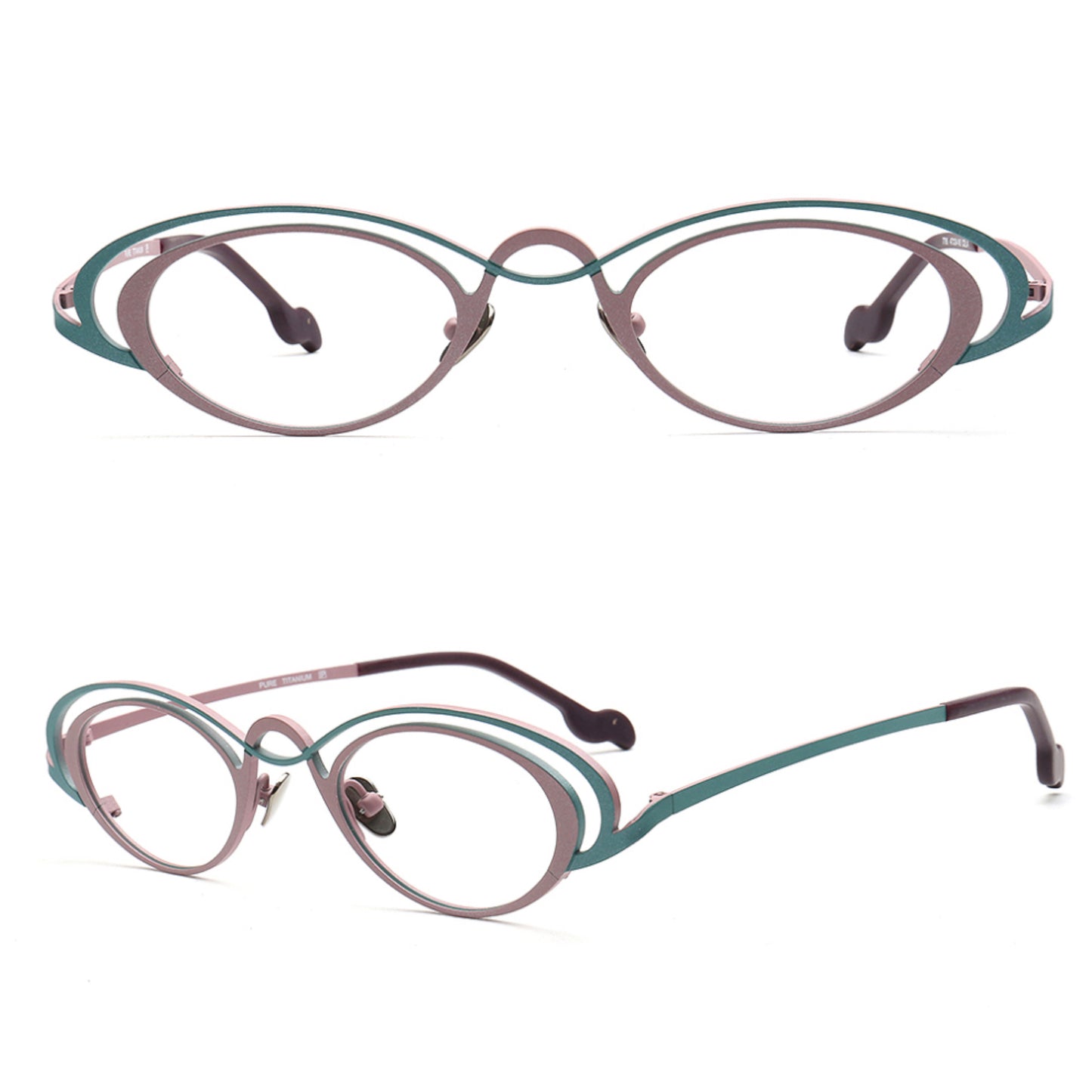 Burke | Funky Titanium Oval Glasses Frames