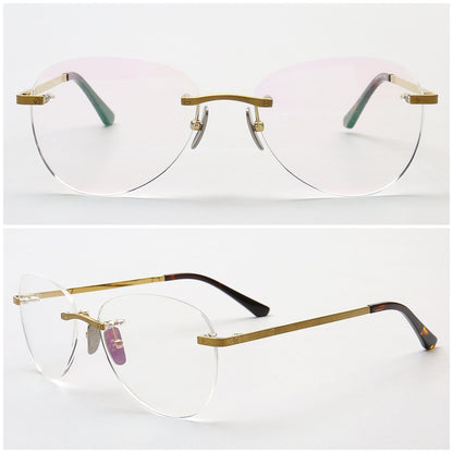 Harvey | Classic Titanium Aviator Rimless Eyewear Frames