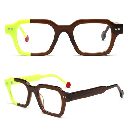 Koa | Vintage Two-Tone Square Eyeglass Frames