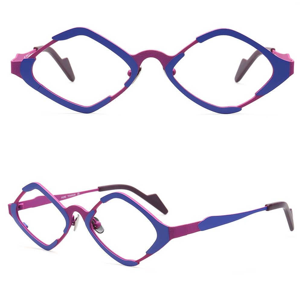 purple titanium eyeglasses frames for women