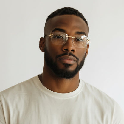 Ralph | Square Rimless Prescription Glasses Frames