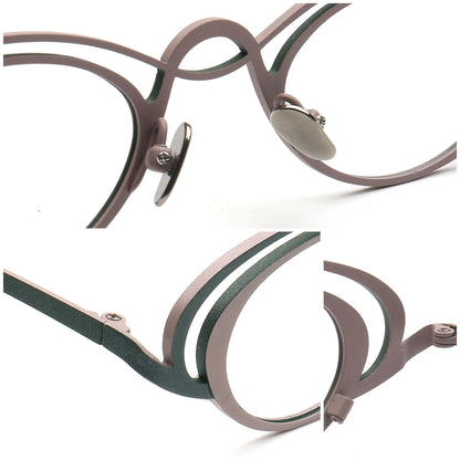 Burke | Funky Titanium Oval Glasses Frames