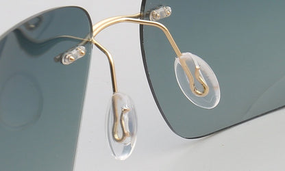 Theodore｜Rectangle Rimless Sunglasses Polarized UV400