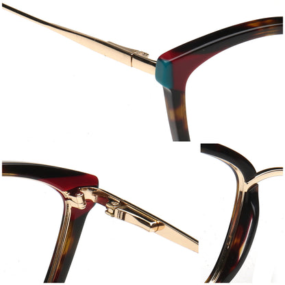 details for cat eye glasses frames